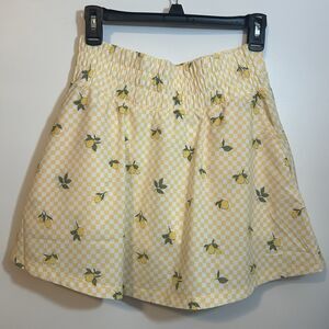 Puma Sandy Printed Golf Skirt 16" Size S Sunny Yellow NWT Golfcore Sporty Lemon